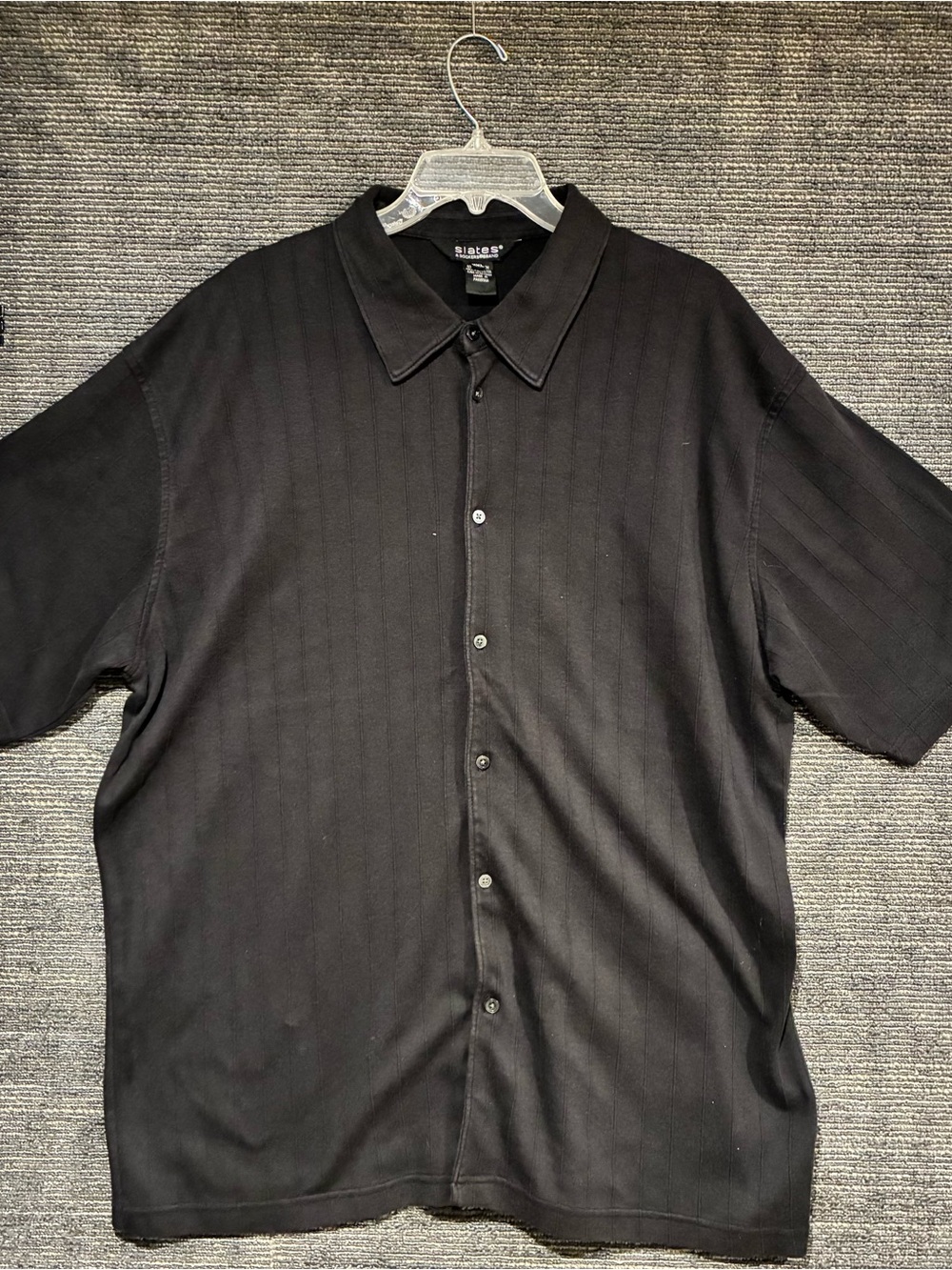 Slates a Dockers Brand Men's Black Short-Sleeve Button-Down Shirt Sz XX